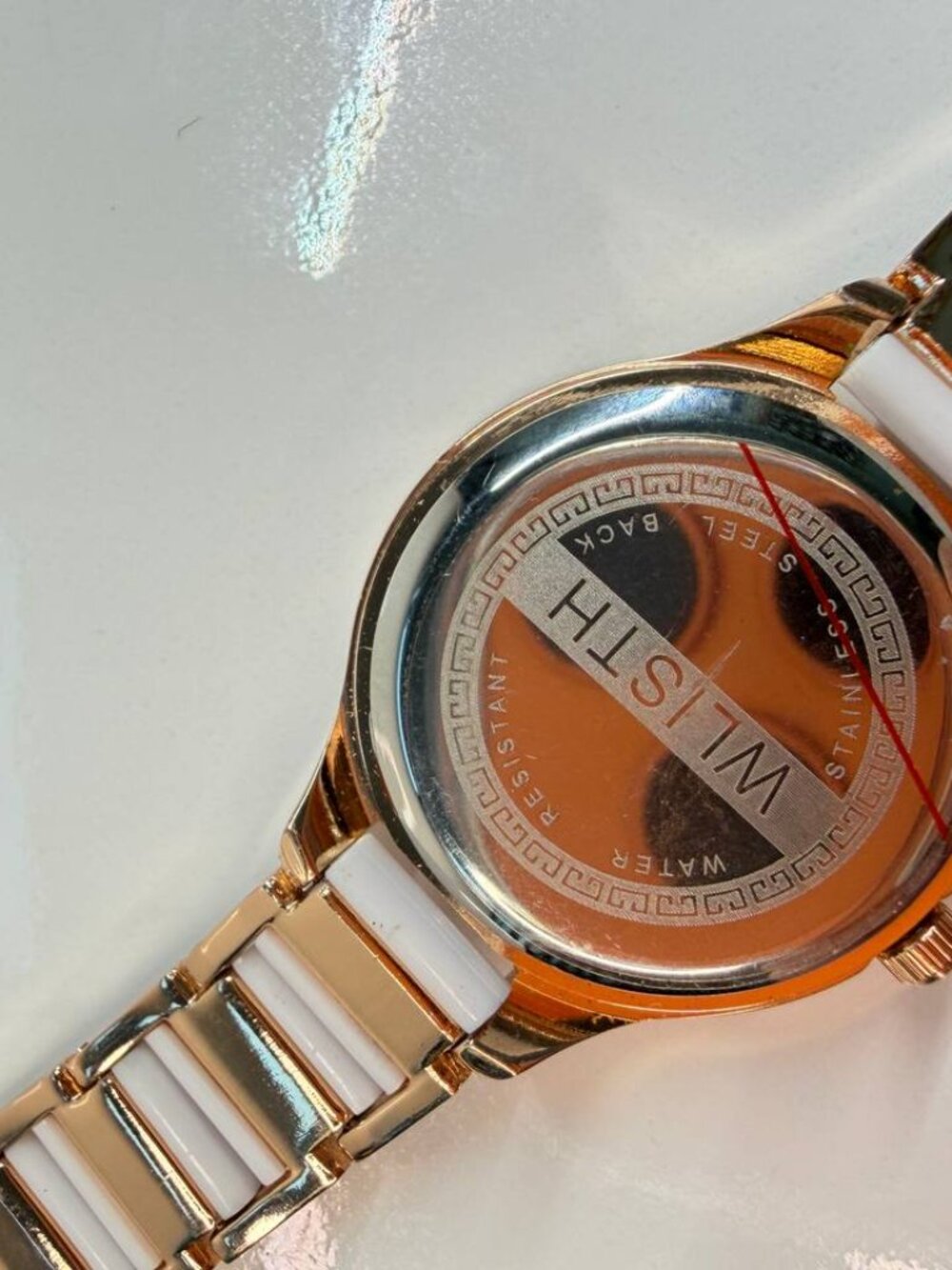 WLISTH Women’s Watch – Rose Gold & White Crystal Accent - Picture 15 of 16